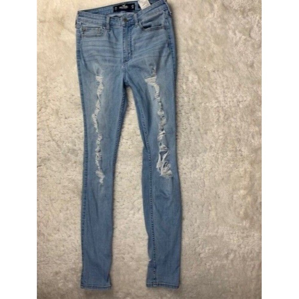 Hollister Size 3 Womens Jeans High Rise Super Skinny Distressed